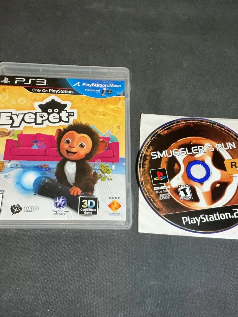 EyePet for PlayStation 3 and Smugglers Run for Sony PlayStation 2